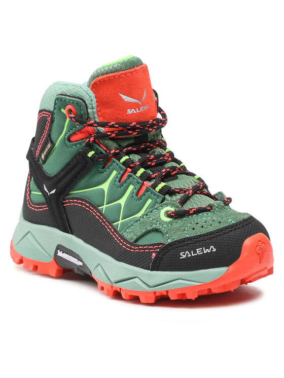 salewa chaussures de trekking jr alp trainer mid gtx gore-tex 5960 vert