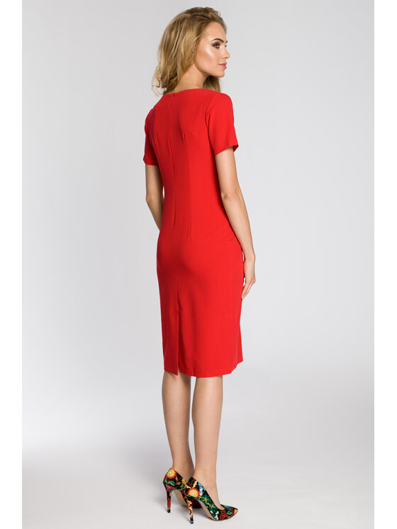 Made of Emotion Made of Emotion Abito da cocktail M234 Rosso Sexy Straight Fit