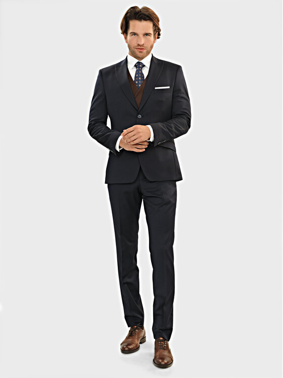 Evenemen Evenemen Garnitur Peo Granatowy Slim Fit