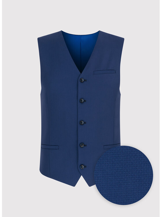 Pako Lorente Pako Lorente Kamizelka P24SF-8X-008 Granatowy Slim Fit