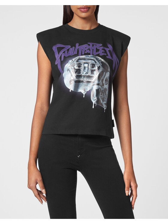 PHILIPP PLEIN PHILIPP PLEIN Tank top 3105 Černá Skin Tight Fit