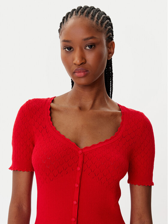 Morgan Morgan Blusa 252-MSNAKE Rosso Slim Fit