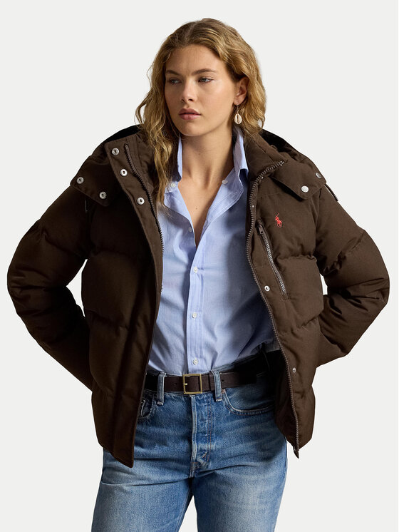 Polo Ralph Lauren Polo Ralph Lauren Daunenjacke 211B17285002 Dunkelbraun Relaxed Fit
