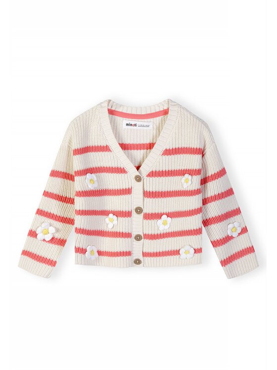 minoti minoti Kardigan 30KNIT105 Koralowy Regular Fit
