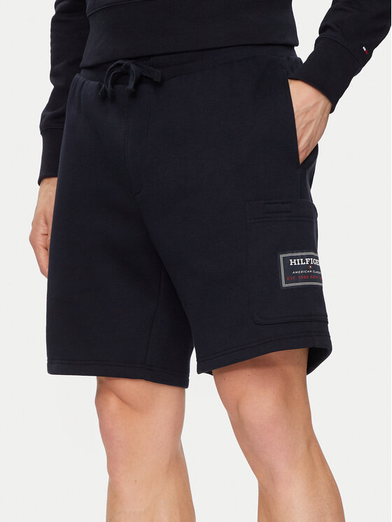 Férfi Sport rövidnadrág Tommy Hilfiger, Méret: S, Sötétkék, Flag Logo Badge MW0MW36145
