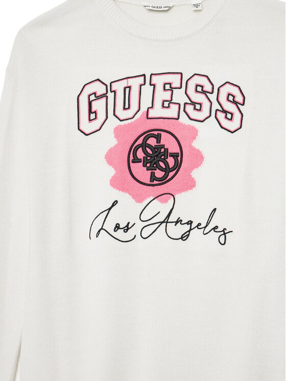 Guess Guess Плетена рокля J5YK09 Z3OF0 Бял Regular Fit