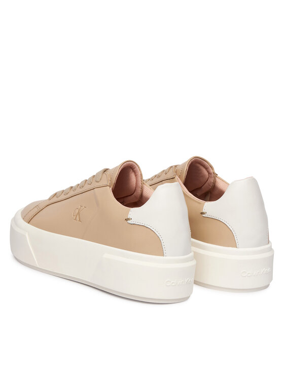 Calvin Klein Calvin Klein Sportcipők Flatform Lace Up Lth YW0YW01928 Bézs