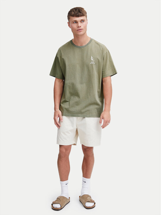 Solid Solid T-shirt Ismail 21108240 Verde Regular Fit