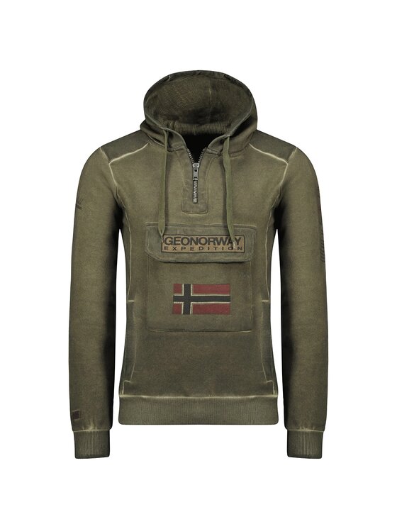 Geographical Norway Geographical Norway Bluza WU8270H-GNO-KAKI Zielony Regular Fit