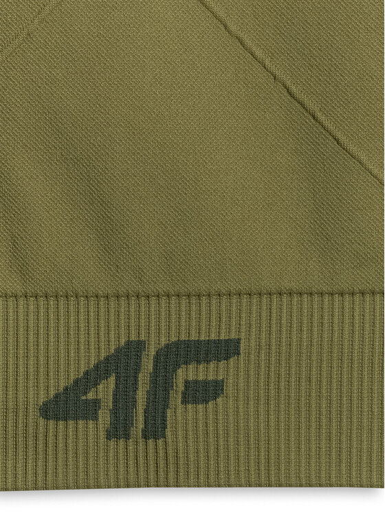 4F 4F Koszulka techniczna SOLAR PUNK Khaki Slim Fit