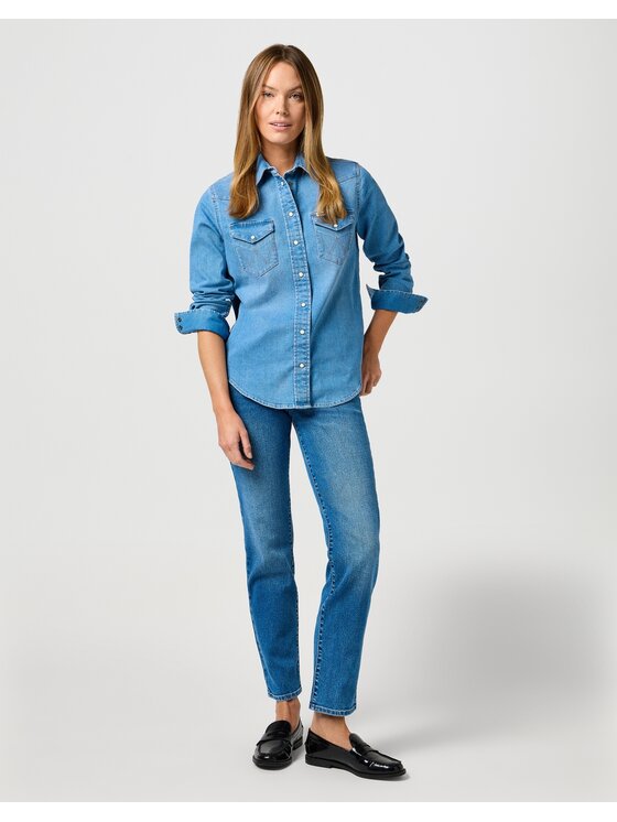Wrangler Wrangler Jeansy STRAIGHT Niebieski Straight Leg