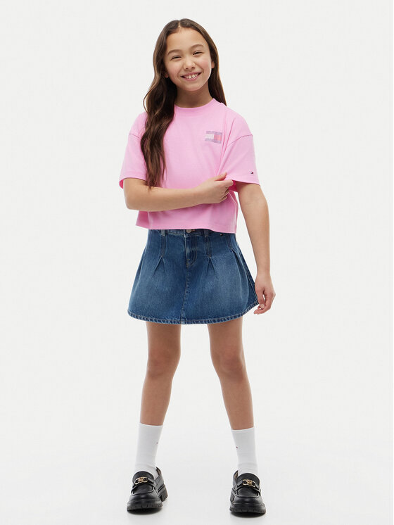 Tommy Hilfiger Tommy Hilfiger T-krekls KG0KG09465 Gaiši rozā Regular Fit