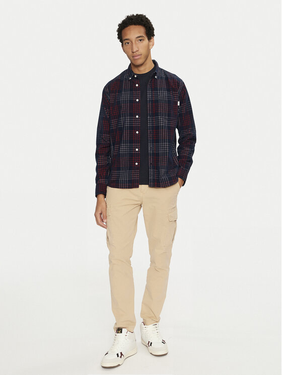 Pepe Jeans Pepe Jeans Marškiniai Marcus PM308726 Tamsiai mėlyna Regular Fit