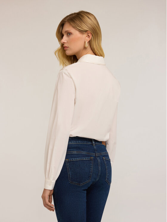 Motivi Motivi Camicia 5265Q000859N011 Bianco Regular Fit