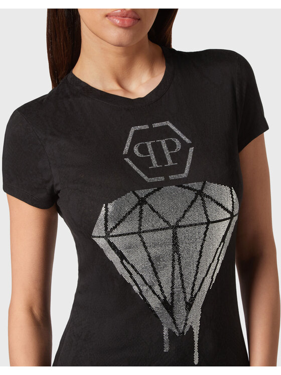 PHILIPP PLEIN PHILIPP PLEIN T-Shirt 3241 Czarny Regular Fit