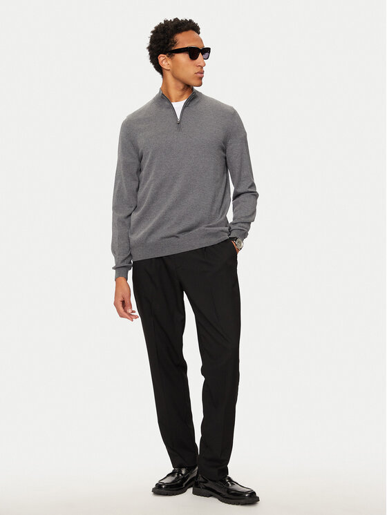 BOSS Boss Pullover Ebenji 50528300 Grau Regular Fit