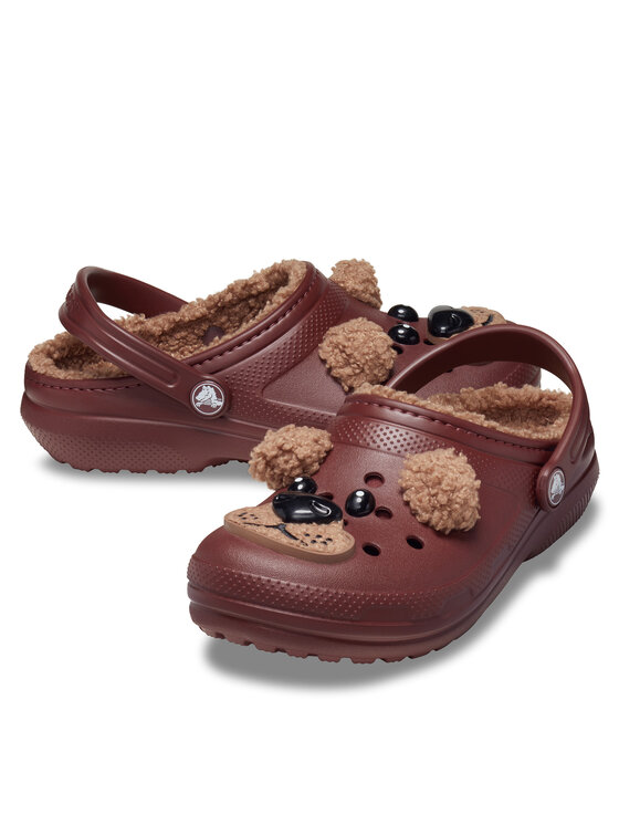 Crocs Crocs Natikači Classic Lined Iam Brown Bear Clog K 210399 Rjava