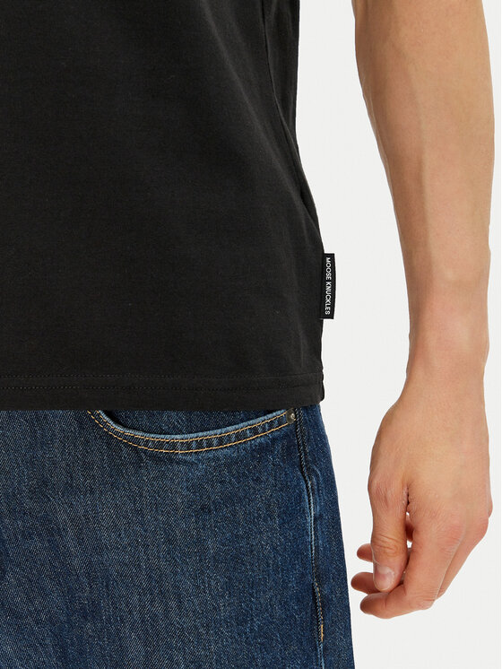 Moose Knuckles Moose Knuckles Тишърт Conway M15MT760 Черен Regular Fit