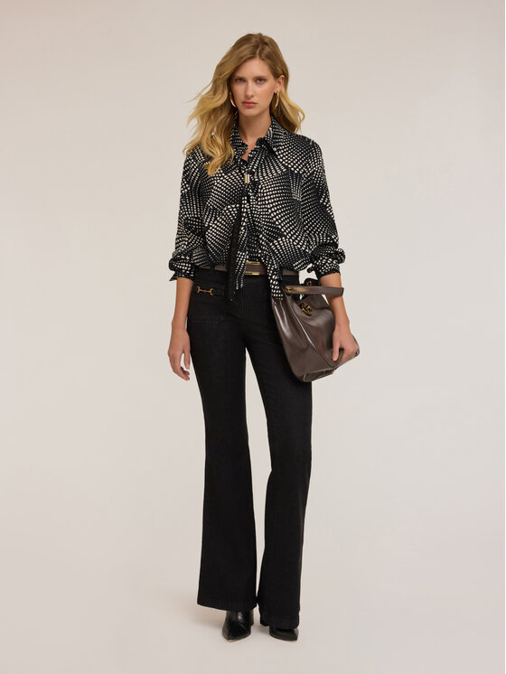 Motivi Motivi Camicia 5080Q100892N0S1 Nero Regular Fit