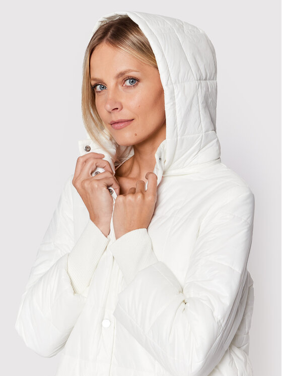 Patrizia Pepe Patrizia Pepe Μπουφάν μεταβατικό 8O0042/A116-W146 Λευκό Relaxed Fit