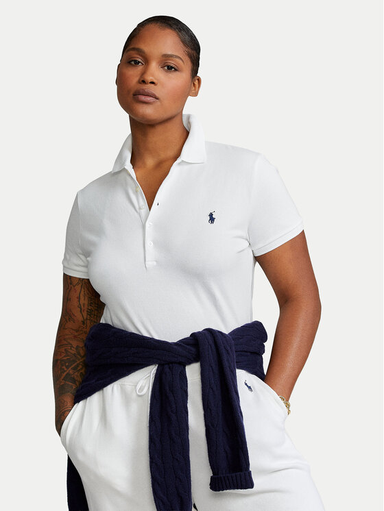 Polo Ralph Lauren Polo Ralph Lauren Polo marškinėliai 211870245001 Balta Slim Fit