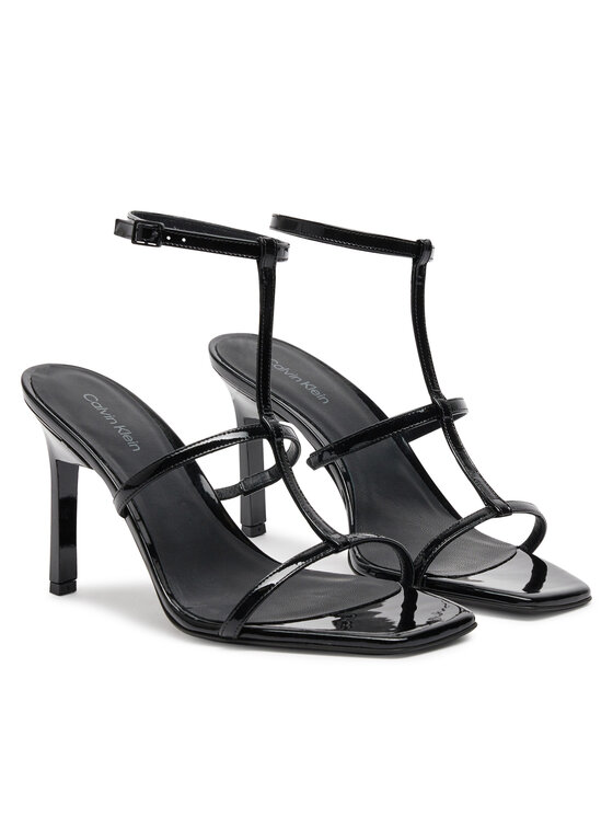 Calvin Klein Calvin Klein Sandały Heel Gladi Sandal 90 Pat HW0HW02312 Czarny