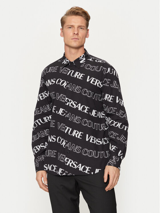 Versace Jeans Couture Košeľa 76GAL2R0 Čierna Regular Fit