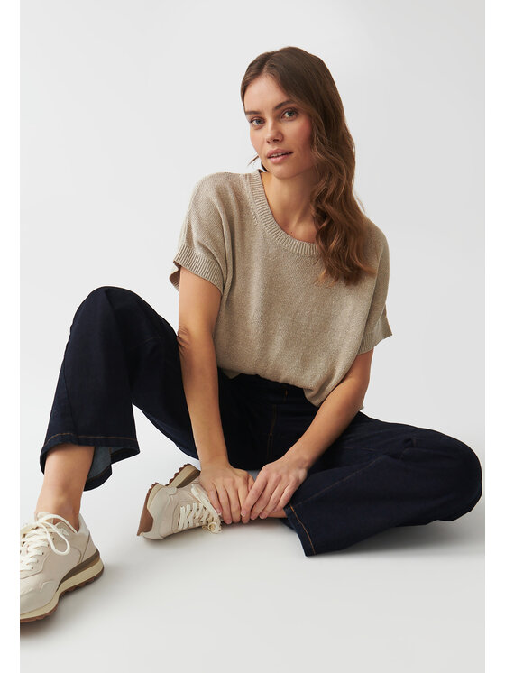 TATUUM TATUUM Sveter LIMIKO Béžová Classic Fit