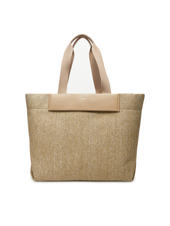 Calvin Klein Calvin Klein Soma Ck Raffia Large Shopper K60K613025 Bēšs
