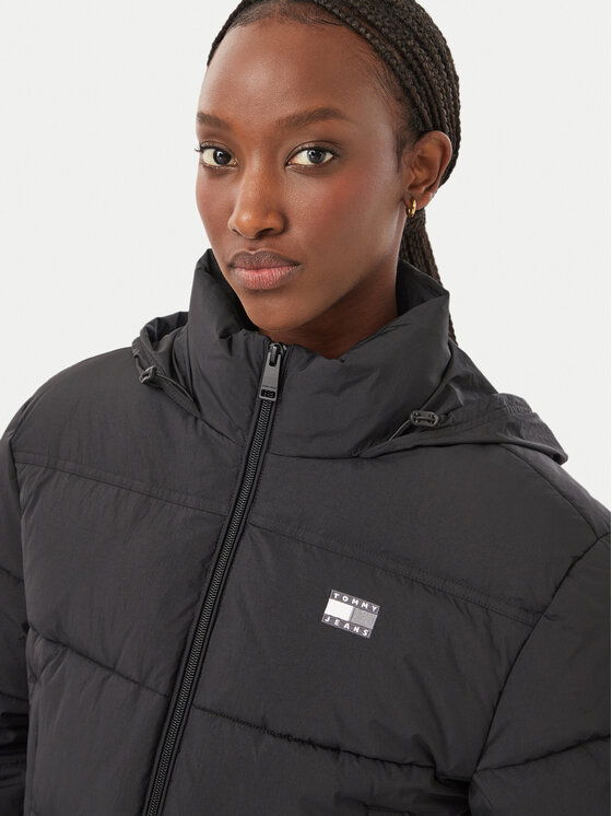 Tommy Jeans Tommy Jeans Winterjacke Flag Ess DW0DW21620 Schwarz Regular Fit