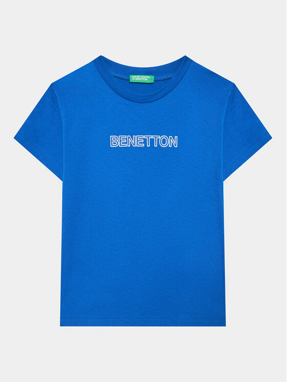 United Colors Of Benetton Tricou 3096C10D5 Albastru Regular Fit