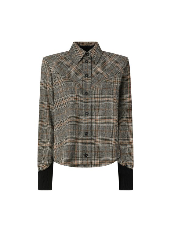 PINKO PINKO Košeľa Berta camicia check filo Béžová Regular Fit