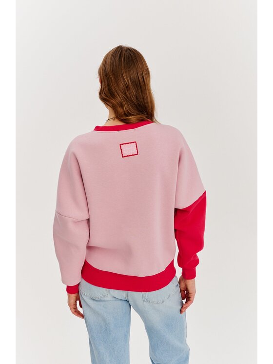 NAOKO NAOKO Bluza Overthinker Czerwony Regular Fit