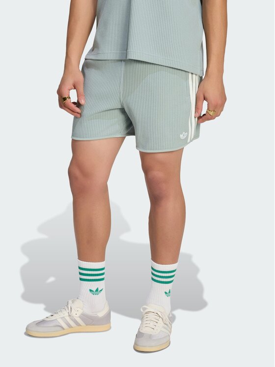 adidas adidas Szorty materiałowe 164259 Zielony Loose Fit