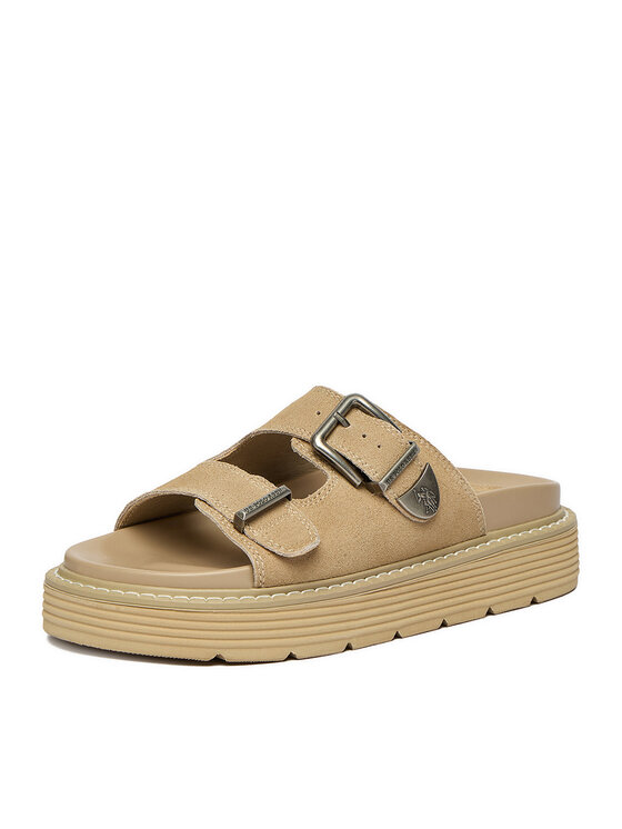 U.S. Polo Assn. U.S. Polo Assn. Klapki EO-TANIA001W/6S1 Beżowy