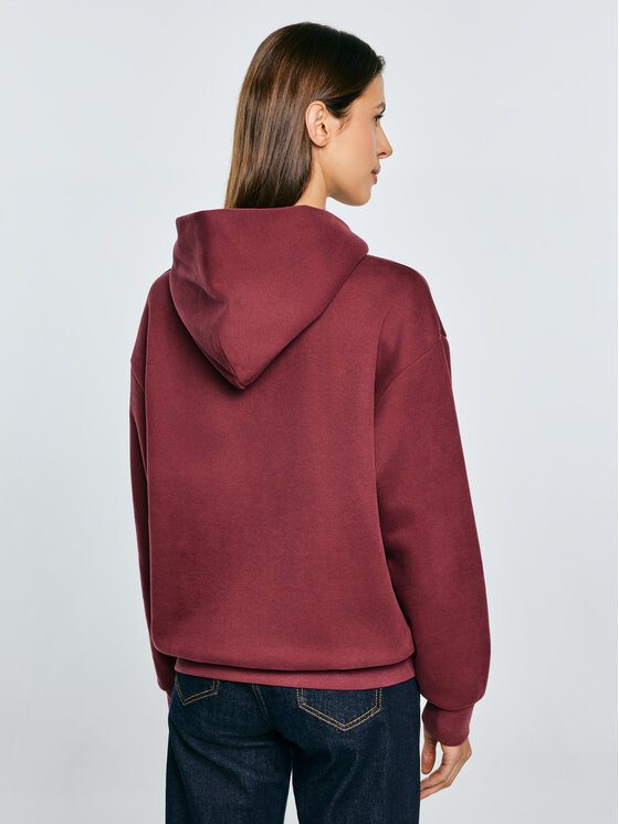 BIG STAR BIG STAR Bluza MERTA Bordowy Basic Fit