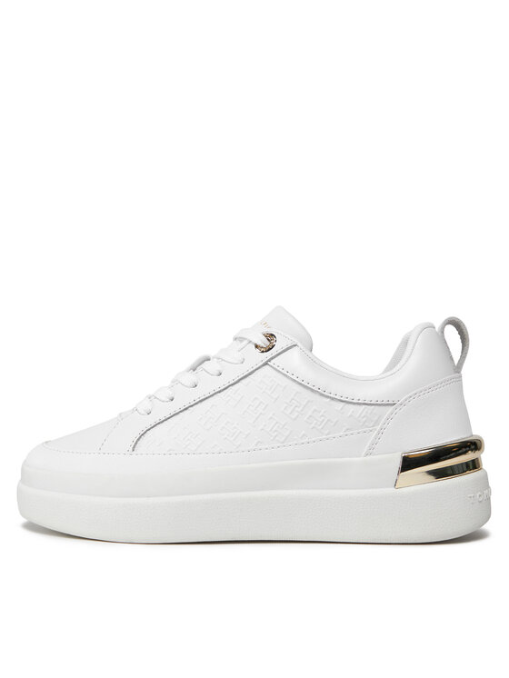 Tommy Hilfiger Tommy Hilfiger Sneakers Lux Court Sneaker Monogram FW0FW07808 Bianco