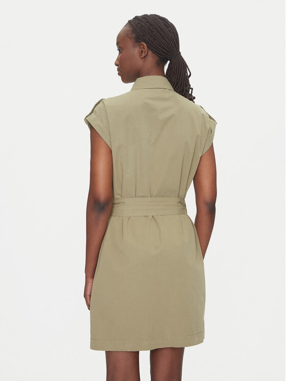 Gaudi Gaudi Rochie tip cămașă 511BD15016 Verde Regular Fit