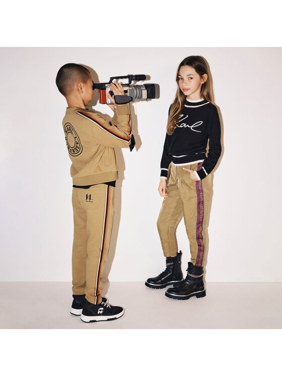 Karl Lagerfeld Kids Karl Lagerfeld Kids Spodnie dresowe Z30260/239 Brązowy Regular Fit