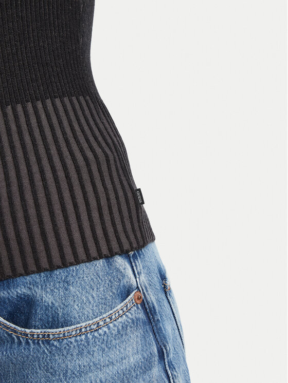Guess Jeans Guess Jeans Blúzka W6BR04 Z1247 Čierna Slim Fit