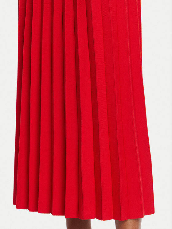 STAUD STAUD Strickkleid Ellison R24S2213VN Rot Regular Fit