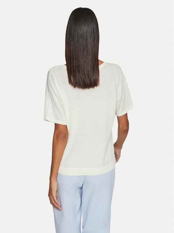 Vila Vila T-shirt Abella 14089540 Bijela Relaxed Fit
