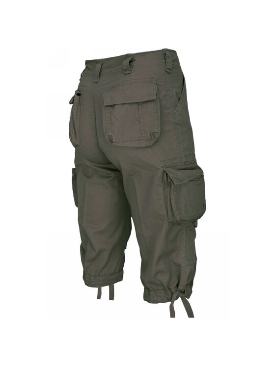 Brandit Brandit Szorty materiałowe 2013.1.7XL Zielony Regular Fit