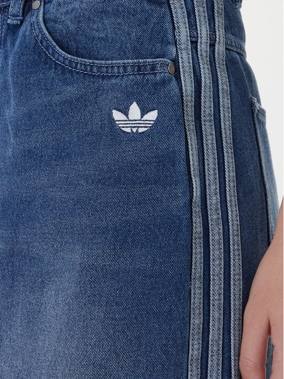 adidas adidas Džinsinis sijonas adicolor 3-Stripes JW2658 Mėlyna Regular Fit