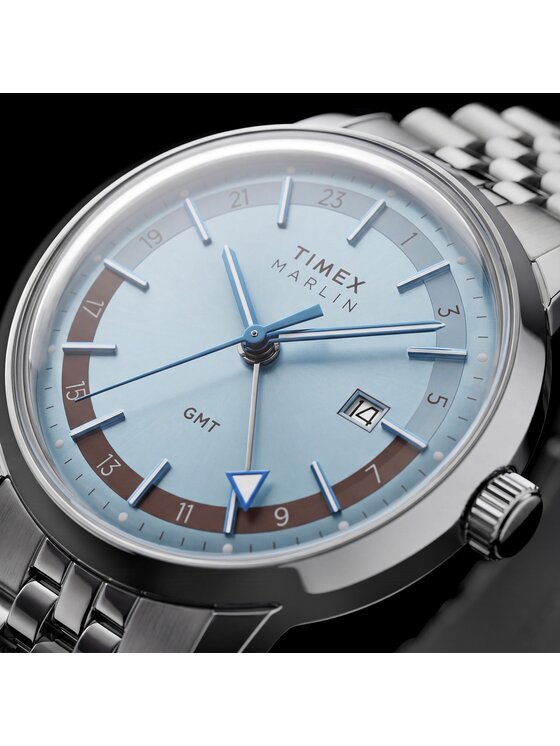 Timex Timex Zegarek TW2Y84100 Srebrny