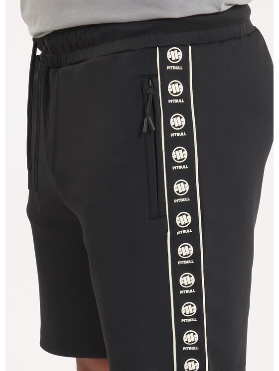 PITBULL PITBULL Szorty sportowe POWERS Czarny Regular Fit