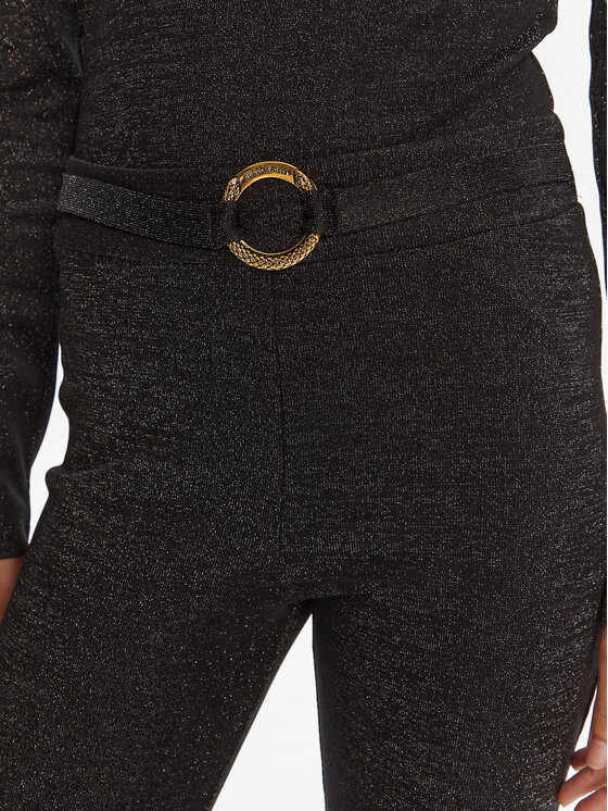 Just Cavalli Just Cavalli Παντελόνι υφασμάτινο 79PAC101 J0251 Μαύρο Flare Fit