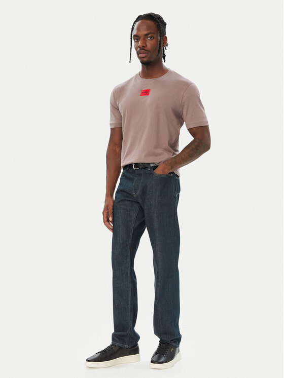 HUGO HUGO T-särk Diragolino212 50447978 Pruun Regular Fit