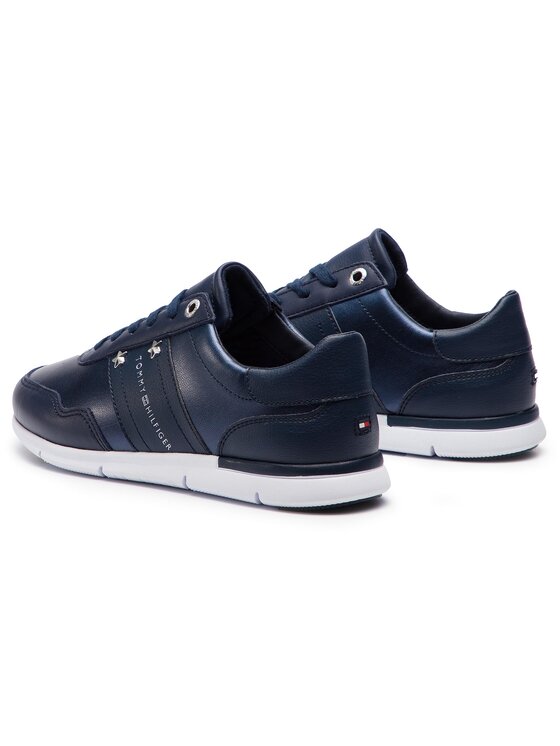 Tommy Hilfiger Tommy Hilfiger Laisvalaikio batai Tommy Essential Leather Sneaker FW0FW03688 Tamsiai mėlyna
