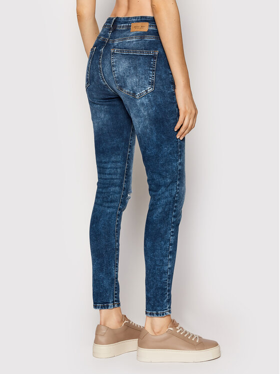 Noisy May High Waisted Acid Wash Skinny Jeans Noisy May Daisy High